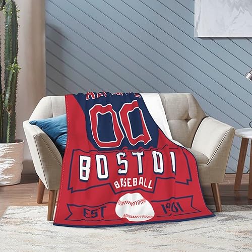 Miniatura 9 de Manta personalizada para fanáticos de la cama, regalo de béisbol, ciudad, invierno, verano, manta de forro polar con nombre y número personalizados,