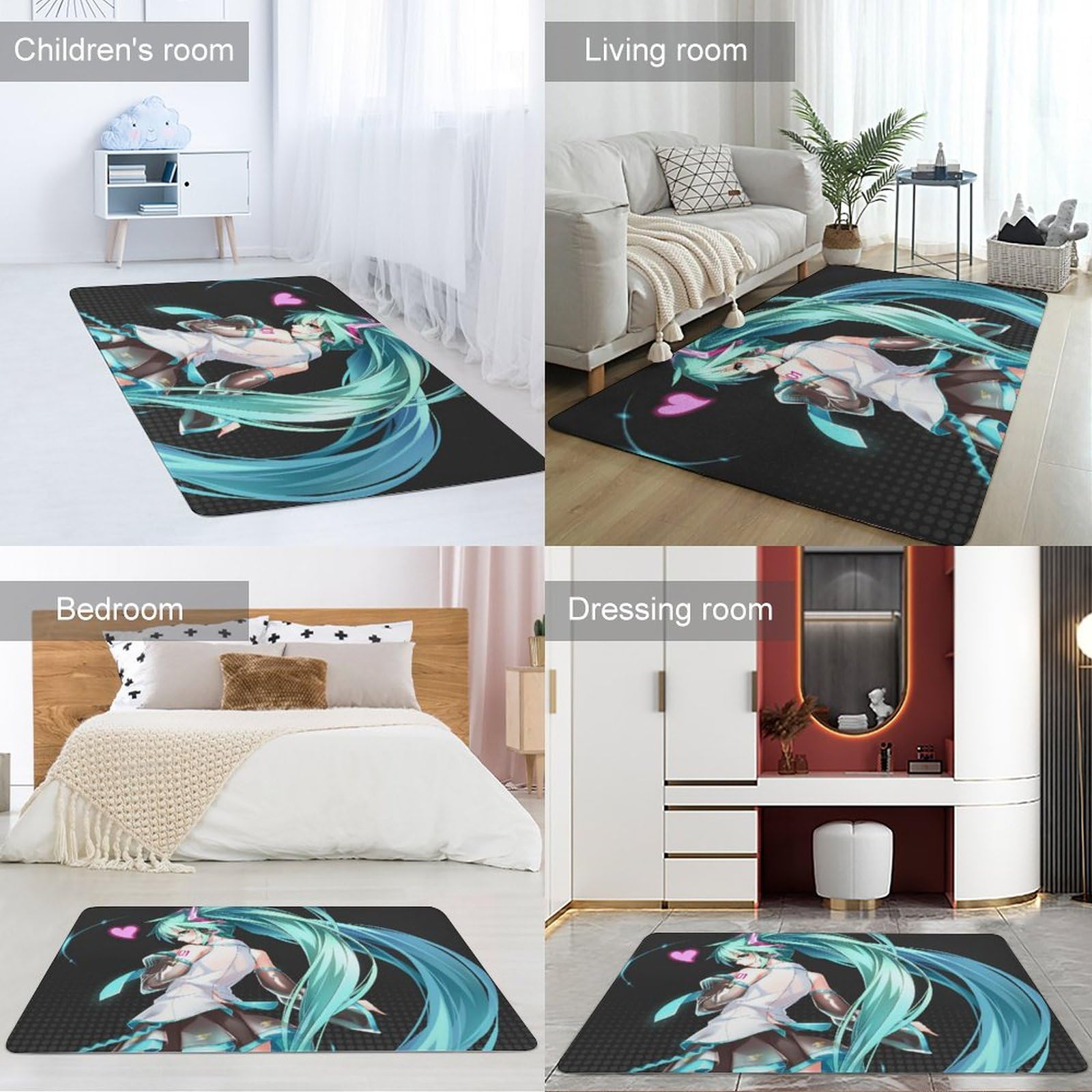 初音ミク　ラグ　125×160 カーペット　パントリー　キッズマット　レア　限定 初音ミク ラグ 125×160 カーペット パントリー キッズマット