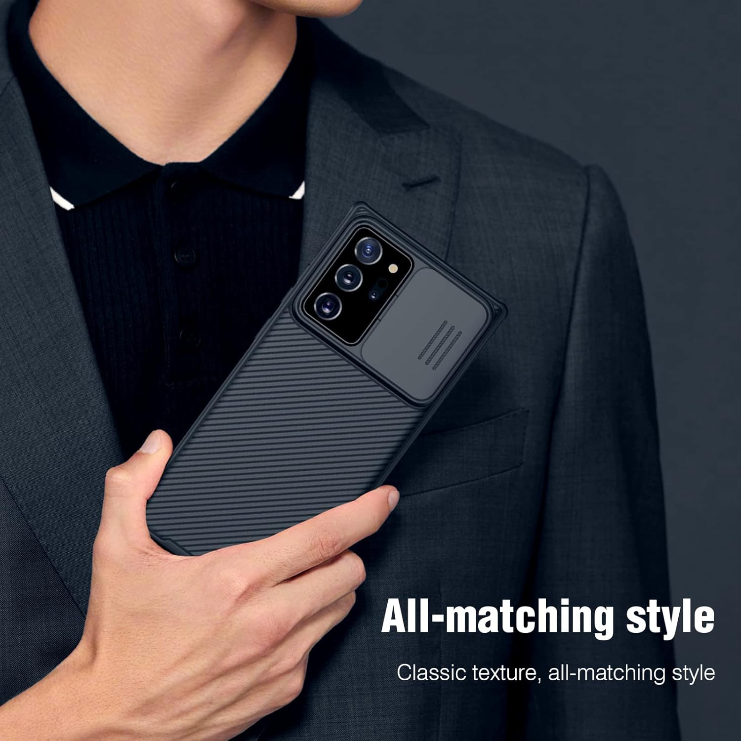 Nillkin Samsung Galaxy Note 20 Ultra Case, Slim Note 20 Ultra Protective Case with Slide Camera Cover Hard PC and TPU Ultra Thin Anti-Scratch Phone Case for Galaxy Note 20 Ultra 5g 6.9'' Black - Image 6