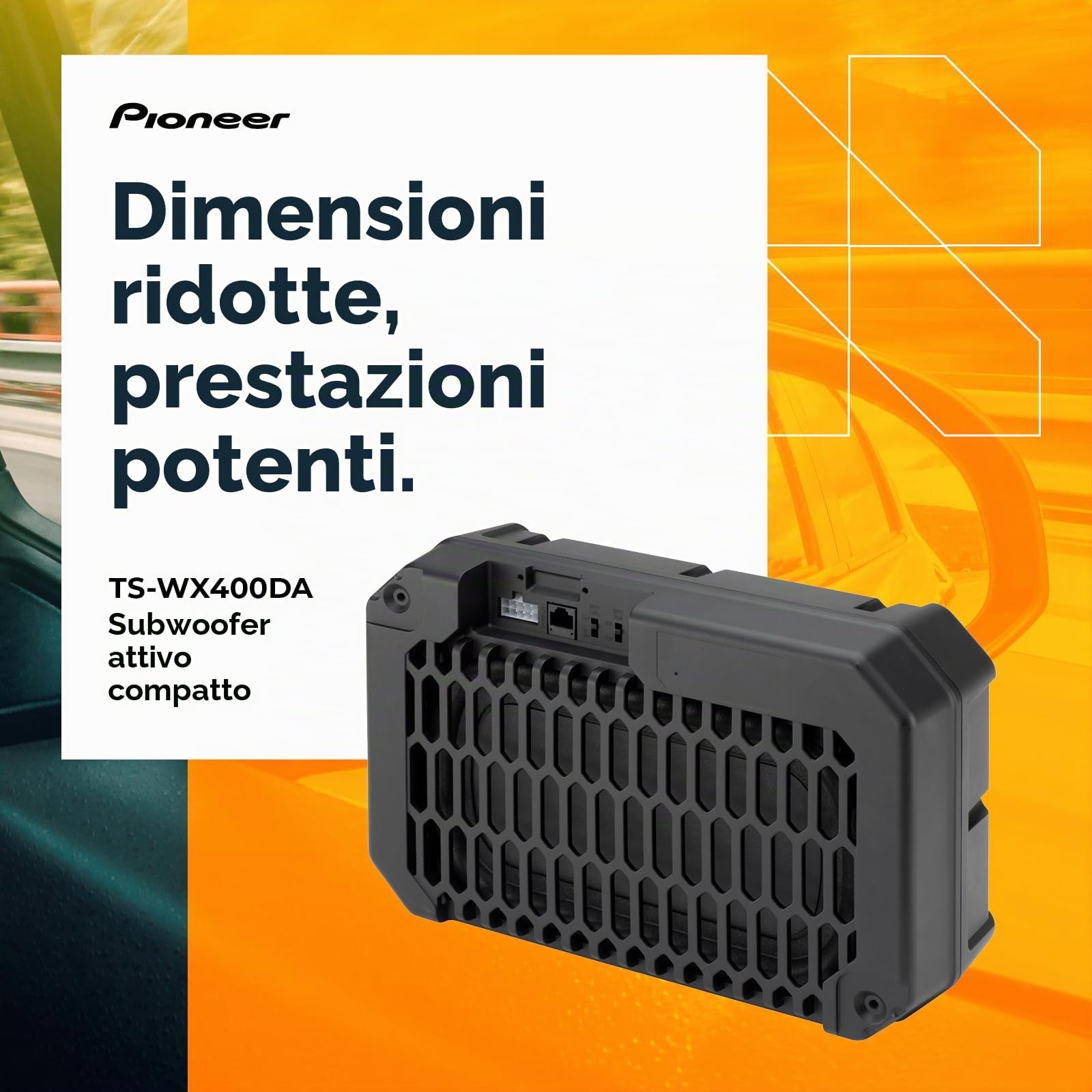 PIONEER TS-WX400DA Subwoofer attivo classe D 250 W nero 300 x 100 x 200 mm