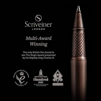 Scriveiner Copper Rollerball Pen - Stunning Luxury Pen, Schmidt Ink Refill, Best Roller Ball Gift Set for Men & Women, Professional, Executive Office, Nice Pens