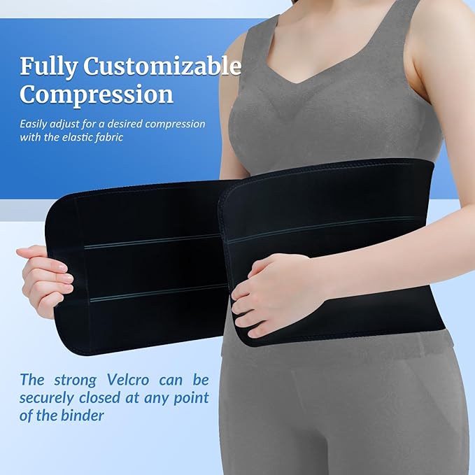 Faja Abdominal Postoperatoria Elástica - Negra Talla M miniatura 3