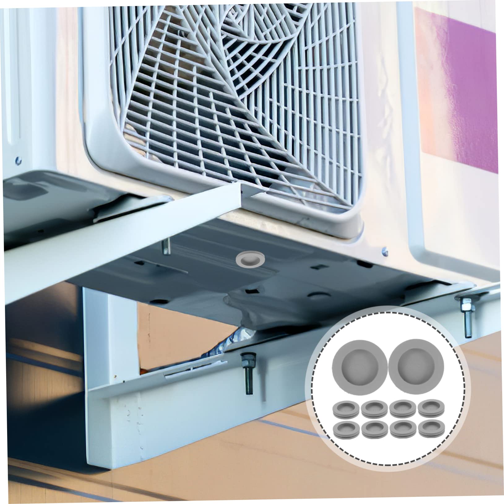SHINEOFI 10Pezzi Tappi Scarico Per Condizionatori Aria Ømm Kit Riparazione Per Perdite Condensazione Facile Installazione Per Condizionamento Aria