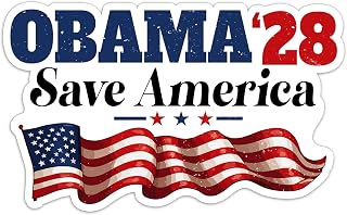 Obama 2028 Save America Sticker Lets Fix This Resist Decal Waterproof Vinyl Decal for Water Bottles Tumblers Laptops Hard Hat Cars Kindle for Women Men Friend