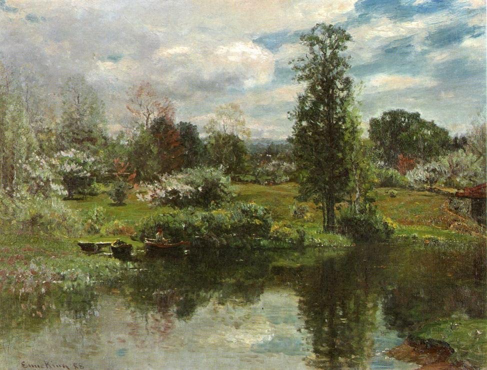 Pintura mural decorativa SERENDIPITP de paisaje vintage, lienzo para dormitorio de 60x90cm