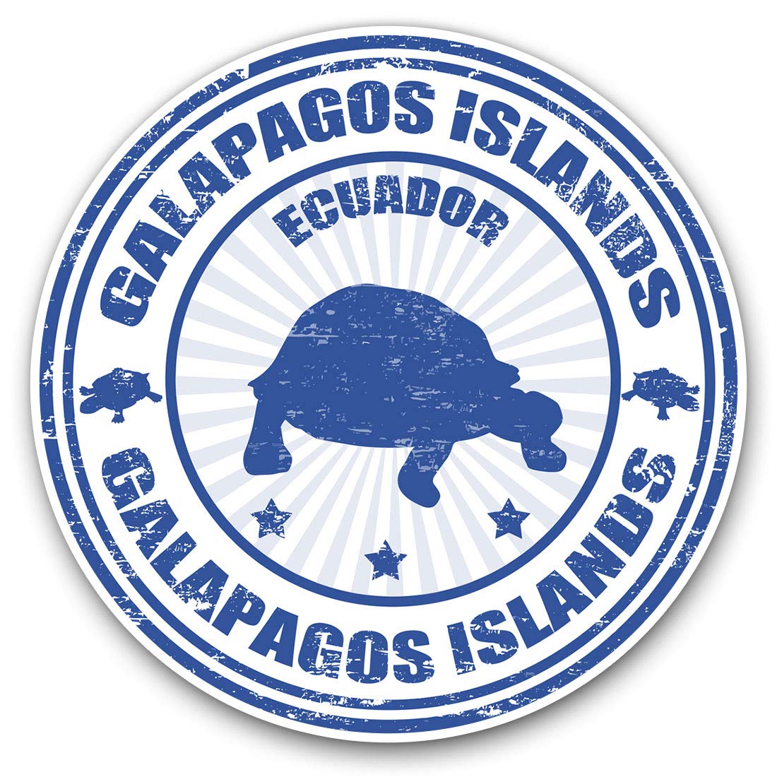 Destination Vinyl Ltd Galapagos Islands Turtle Ecuador 4439 Vinyl Stickers (Set Of 2) 7.5Cm - Galapagos Islands Turtle Ecuador #4439