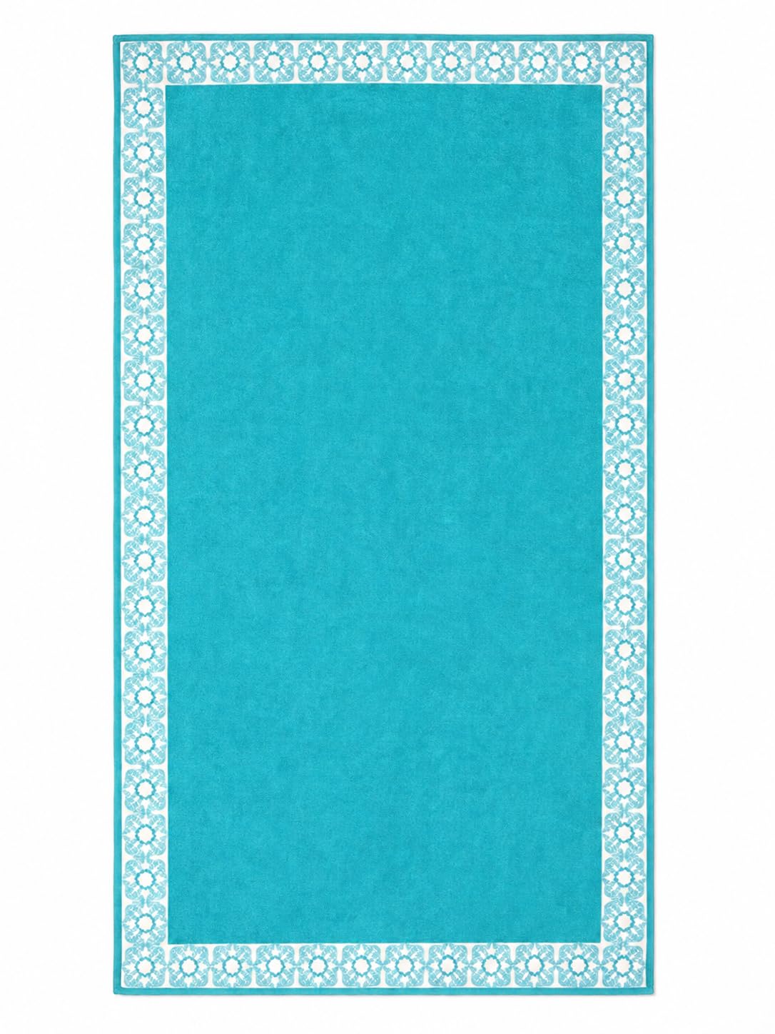 Telo Mare Premium 100x200 cm in Cotone Velour 450 g/m² – Extra Assorbente e Morbido – Qualità Spa & Hotel – Con Sacchetto in Tessuto (TURCHESE)