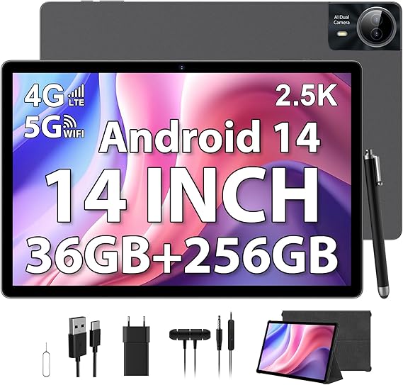 Imagen de PIXPEAK 2.5K Tablet 14.1" 4G/5G, 36GB RAM, Android 14 📱 en OfertitasTOP