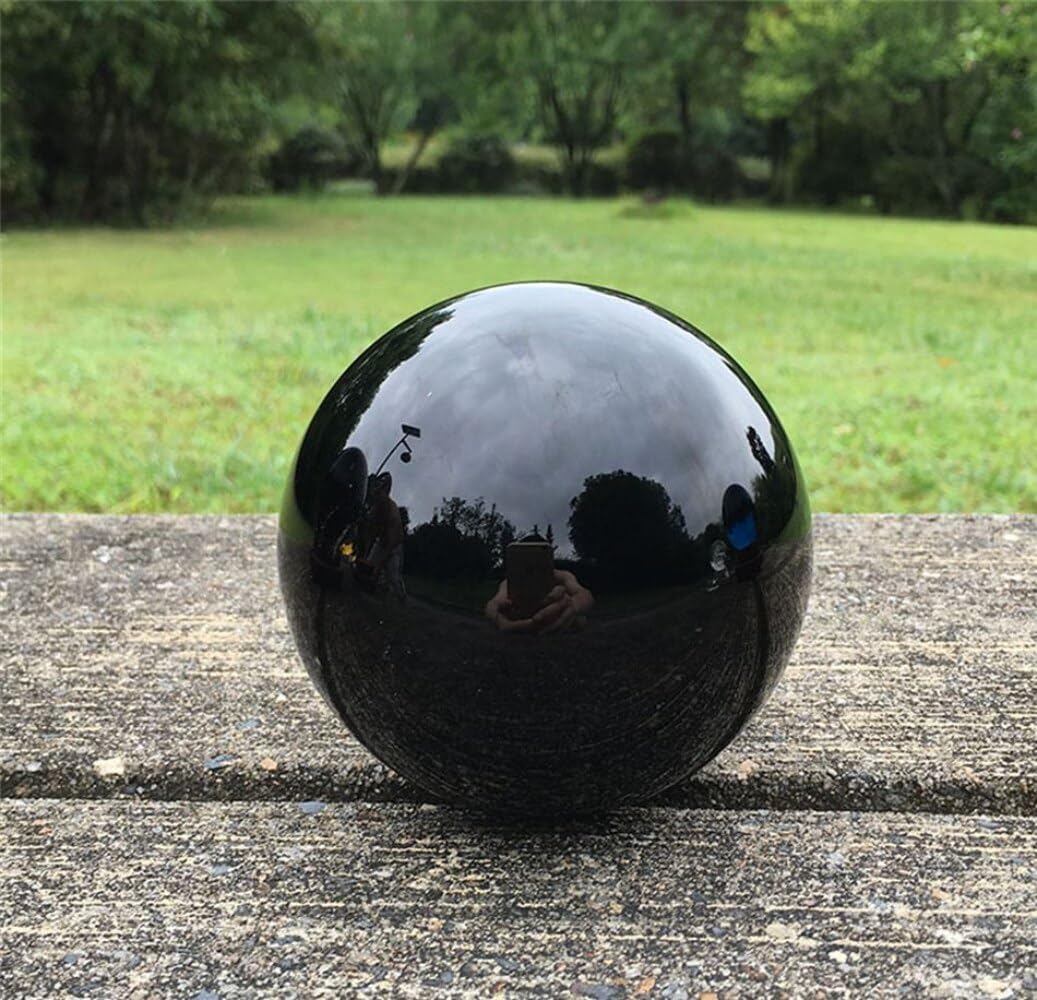 LHAOEEEYG Black Obsidian Sphere Crystal Ball Polished Stones Crystals feng Shui for Decoration +Pedestal (Color : 5cm-6cm)