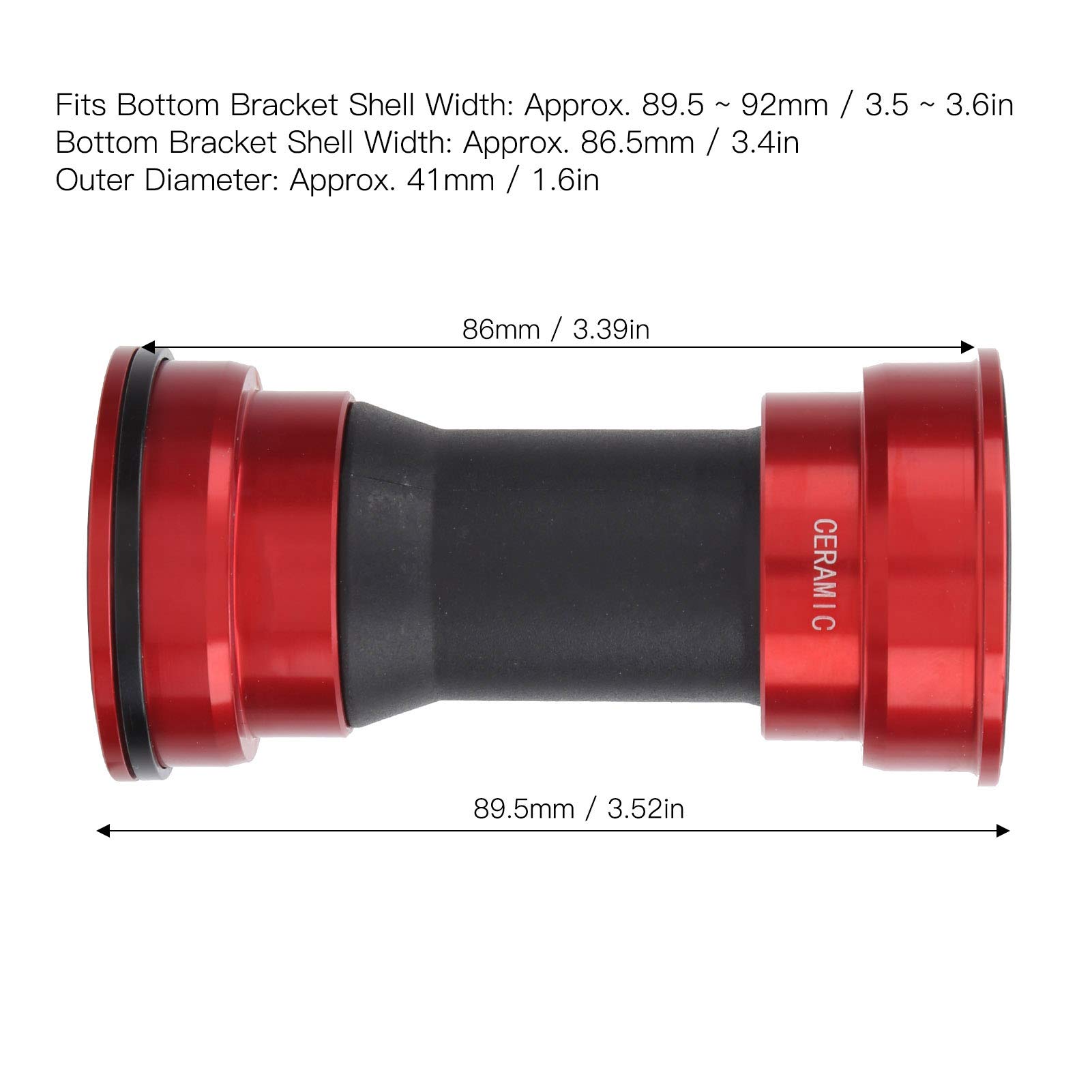 BB86-92 Wspornik Dolny Roweru Szosowego Korpus ze Stopu Aluminium Poddanego Obróbce Cieplnej do Roweru Górskiego Mechanizm Korbowy 22-24mm