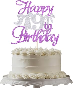 Bowknot Happy 9th Birthday Cake Topper