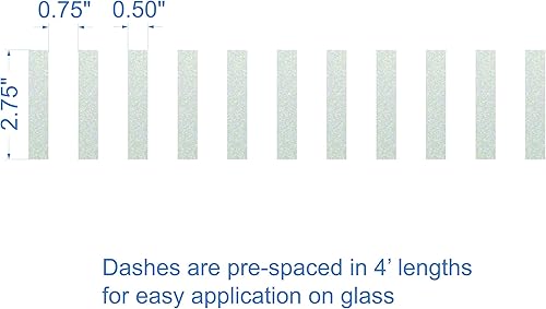 Miniatura 5 de Marcadores de distracción de vidrio-Pegatinas de concientización de vidrio para puertas de vidrio (Dashes)