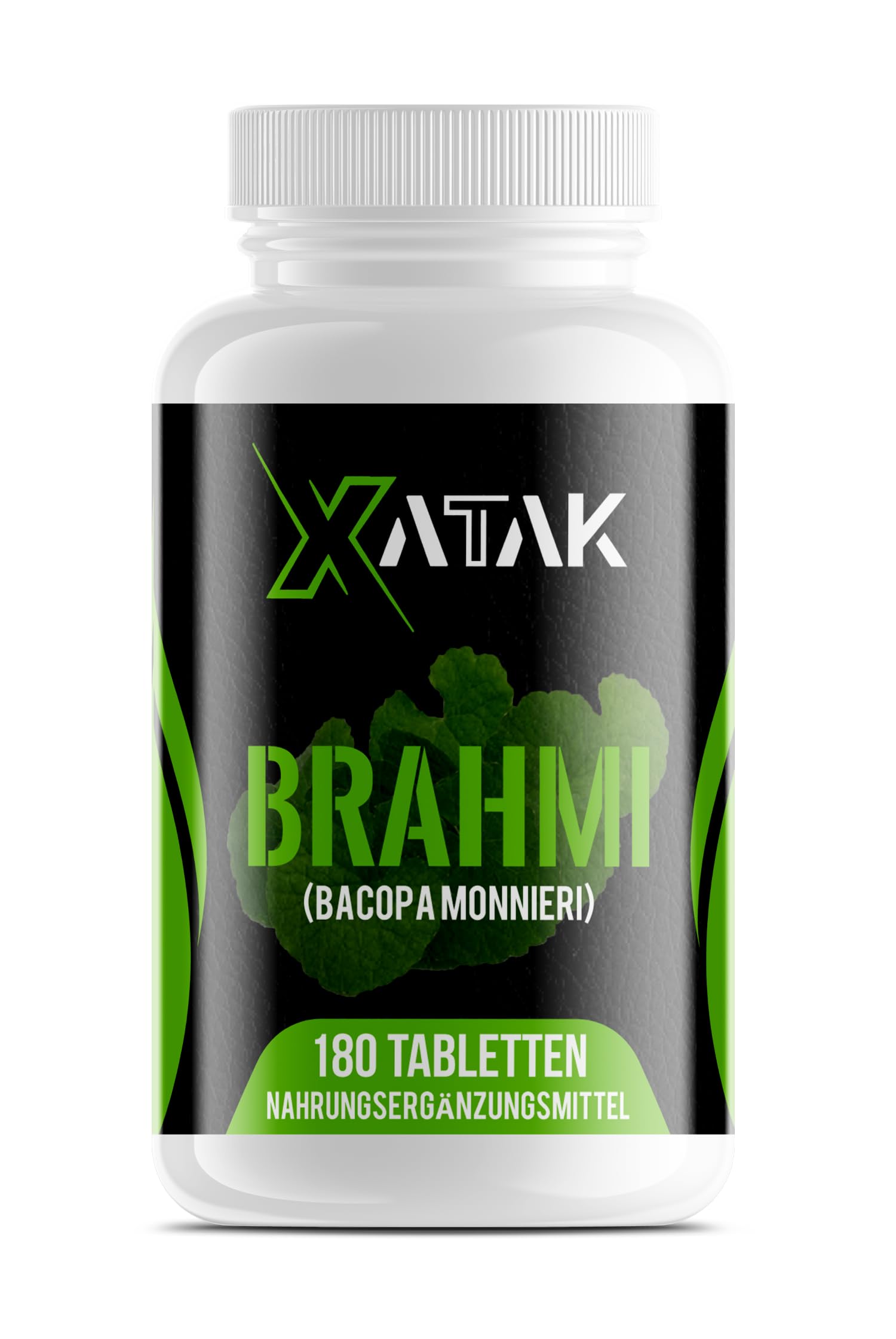 Bio Bacopa Monnieri Extrakt – 180 Tabletten | Hochdosiert 500 mg | Gedächtnis, Konzentration & Stressabbau | Vegan & laborgeprüft
