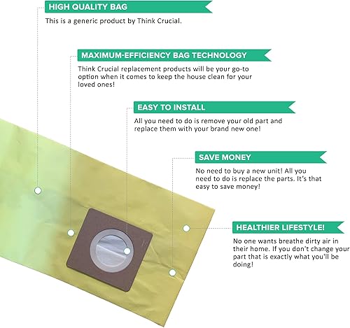 Miniatura 2 de Think Crucial Recambios para aspiradoras Hoover HushTone con recipiente # de pieza AH10243, compatible con los modelos CH54013, CH54015, CH54113 y
