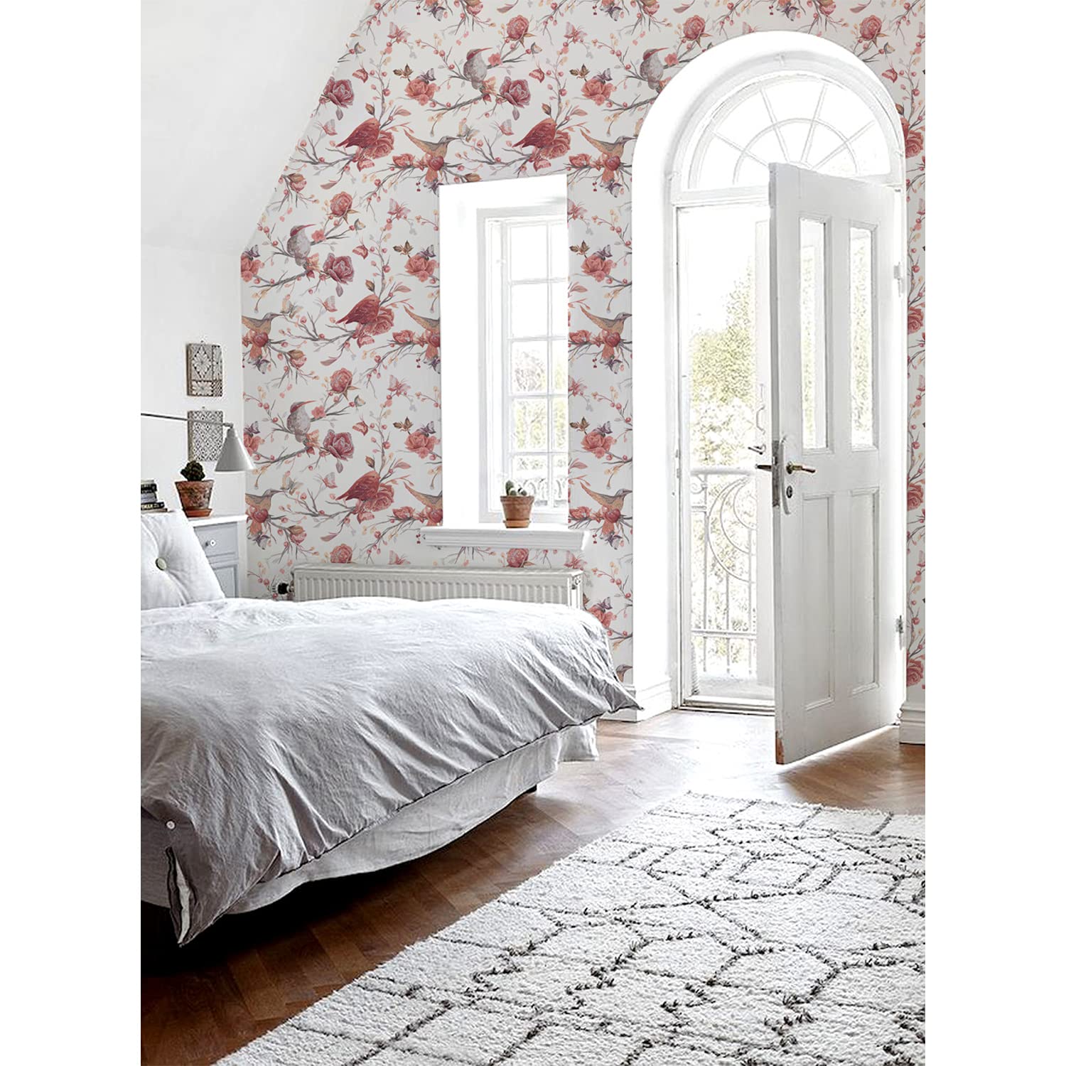 Magic-Stick stickers muraux chambre bébé salon papier peint oiseaux rouges