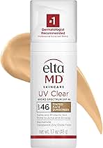EltaMD UV Clear Tinted Face Sunscreen, SPF 46 Oil- Free with Zinc Oxide, Dermatologist Recommended
