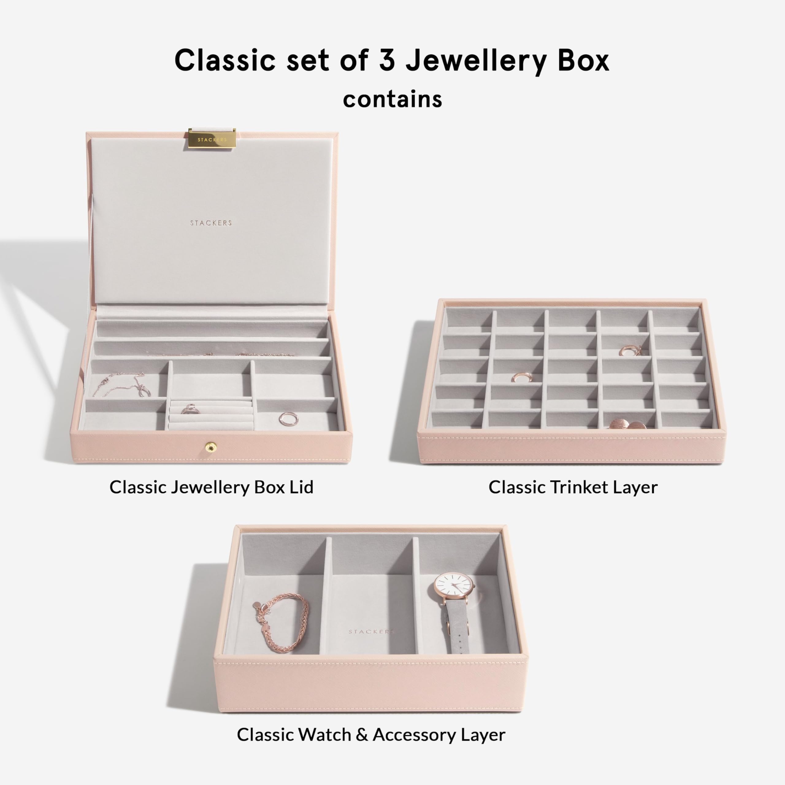 Stackers Blush Woven Classic Lot de 3