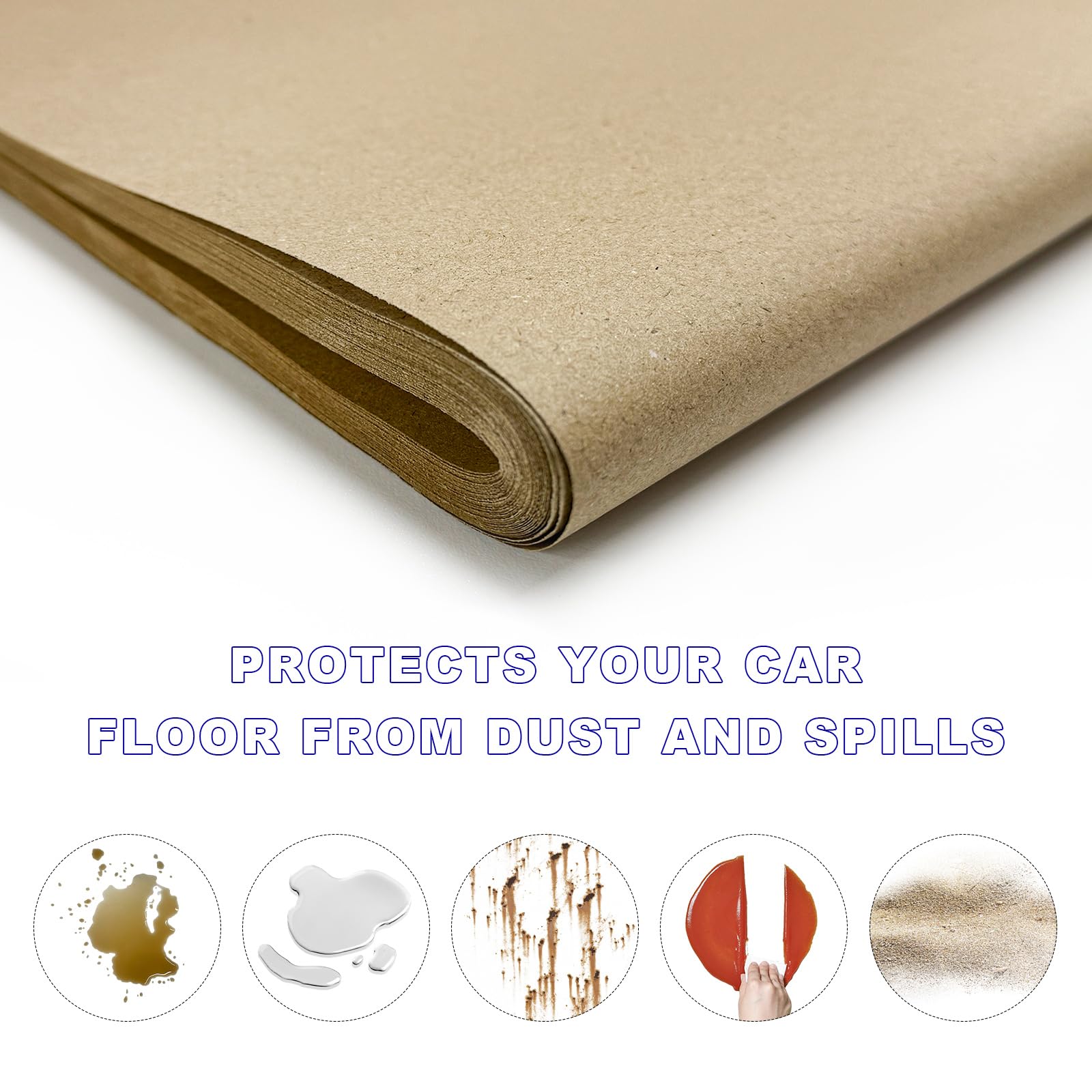 50 PCS Car Paper Floor Mats 19 1 x 15 4 Disposable Automotive Floor Protective Cover Temporary Foot — view 4