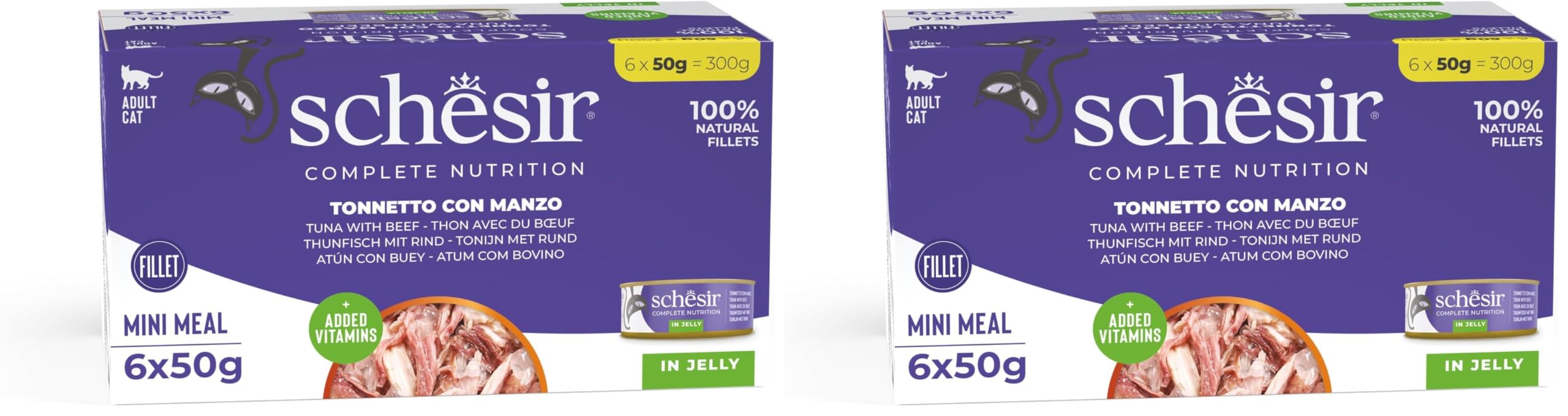 Schesir Cat Multipack Sığır Etli (6 x 50 Adet) (2 paketi)