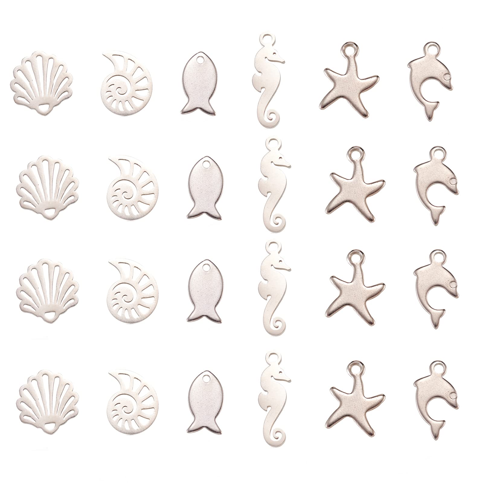 Ipotkitt Jewelry Making Charms Assorted Stainless Steel Charms Pendants for DIY Necklace Bracelet Earring Craft Supplies