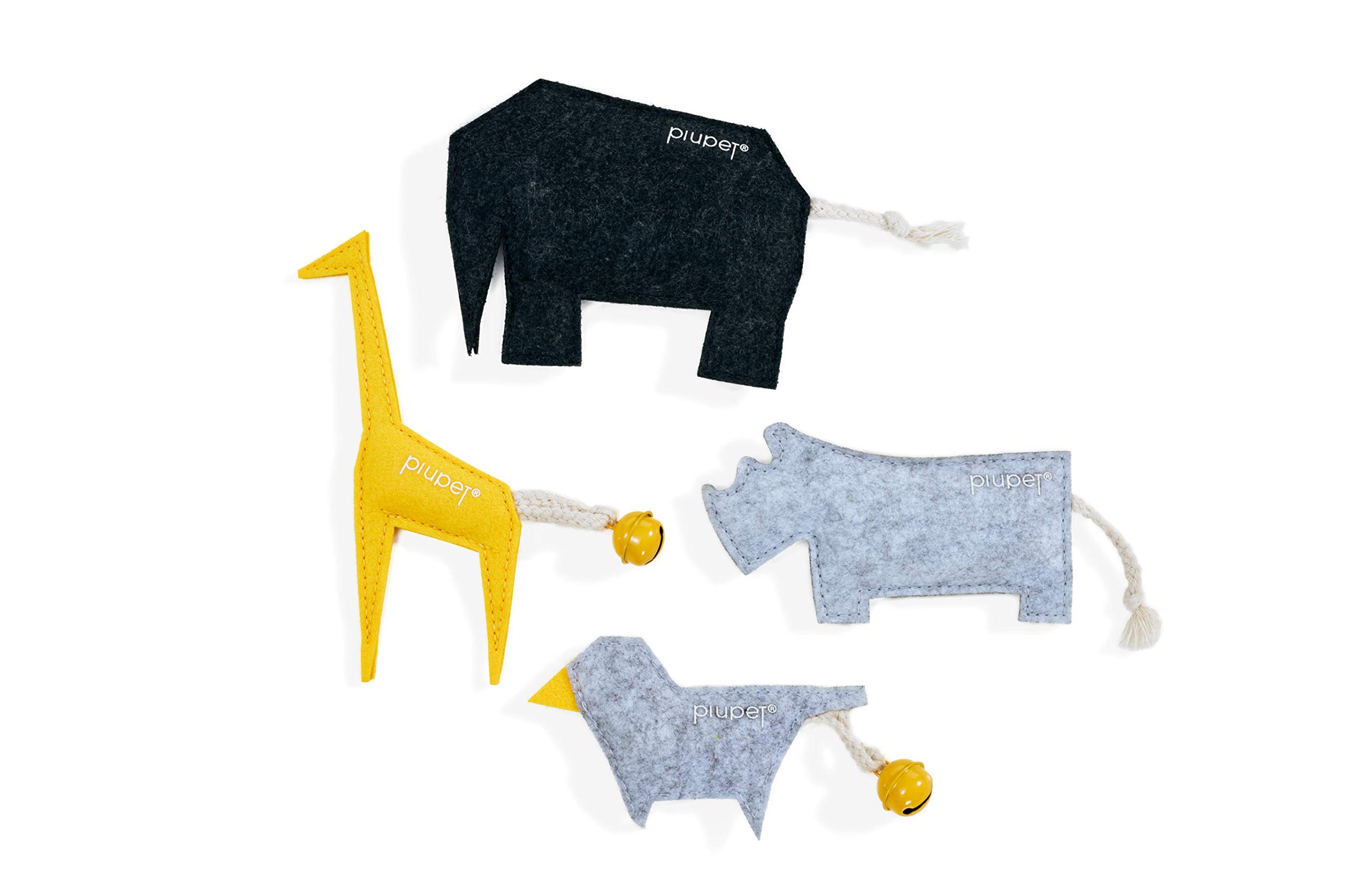 PiuPet® Juguetes para Gatos con Catnip I Juego de 4 I Juguetes Gatos Elegante I Lleno de Hierba gatera I Juguete Gato I Catnip para Gatos I Accesorios para Gatos