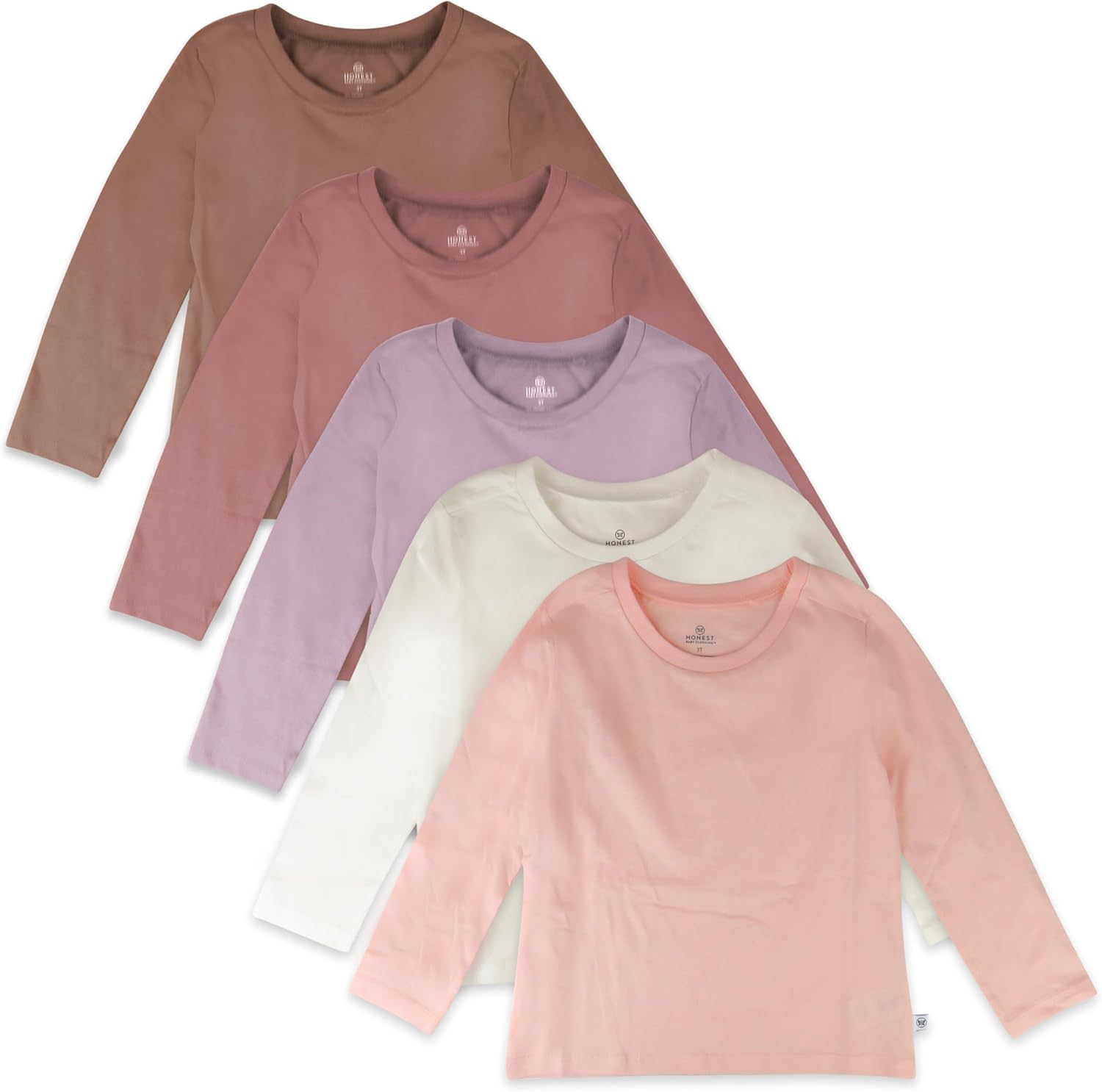 HonestBaby Unisex-Baby Organic Cotton Long Sleeve Tshirts Multipack