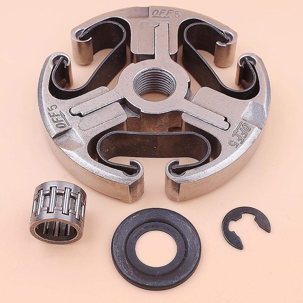 Conjunto de Embrague Compatible con Motosierra Husqvarna 362365371372 372XP Arandela de cojinete de Agujas E-Clip 503744401