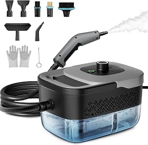 Steam Cleaner, Portable Steam Cleaner for Home with 1800W High Pressure, 15s Heat-Up,1600ML Large Tank, Handheld Steam Cleaner for Cleaning Upholstery, Tile, Car, Bathroom, Grout, Floor