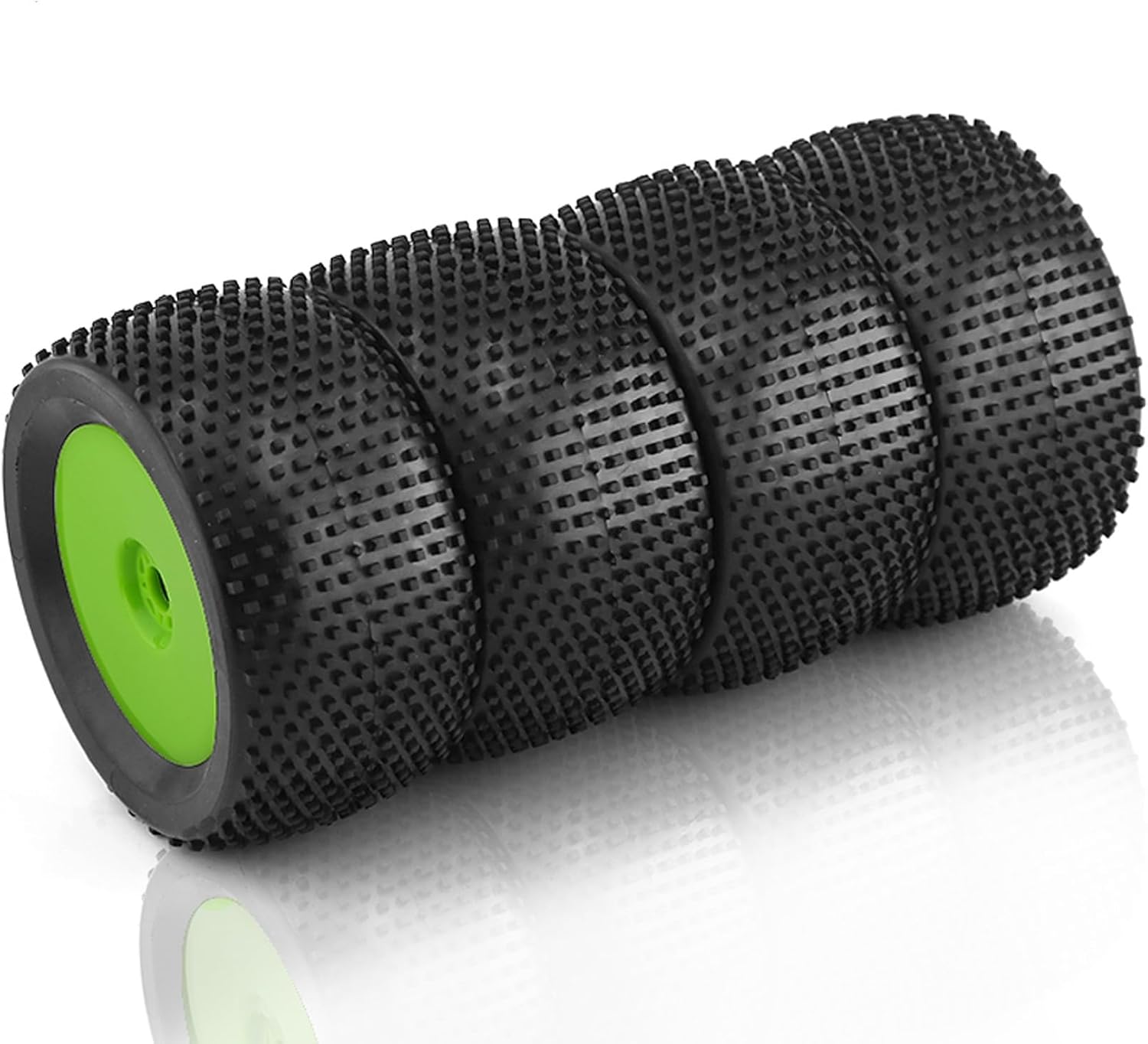 1/8 RC Off Road Racing Truck Tires OD 5.51" and Wheels Rims 17mm Hex for 1:8 Buggy Truck Car Traxxas Arrma Kraton Typhon 6S 3S Talion 6S Losi 8ight HPI Vorza Flux Kyosho Hobao 4PCS (Green)