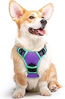Vista 65 de Eagloo Arnés para perro pequeño, sin tirones, chaleco de servicio con tiras reflectantes y asa de control, ajustable y cómodo para caminar, arnés