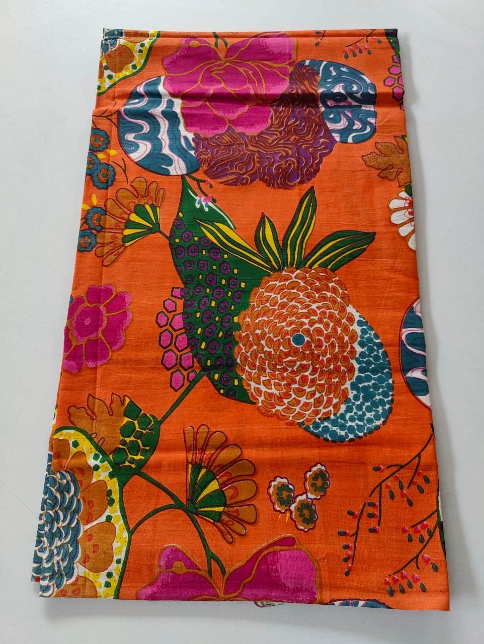 Fashionmart Floral Printed Cotton Fabric Cloth Hand Block Print Fabric Women Material Running Jaipuri Hand Block Printed Women Dress Material Kurtis Natural 44" Inches Width 2.5 Meter (Pattern 37) 3