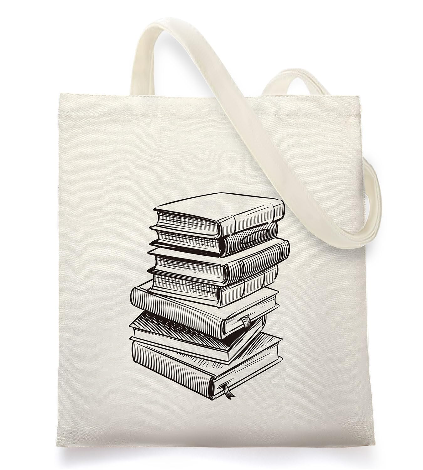 Meidnns Aesthetic Canvas Tote Bag for Women, Cute Canvas Bag with Inner Pocket, Book Tote Canvas Reusable Grocery Bag