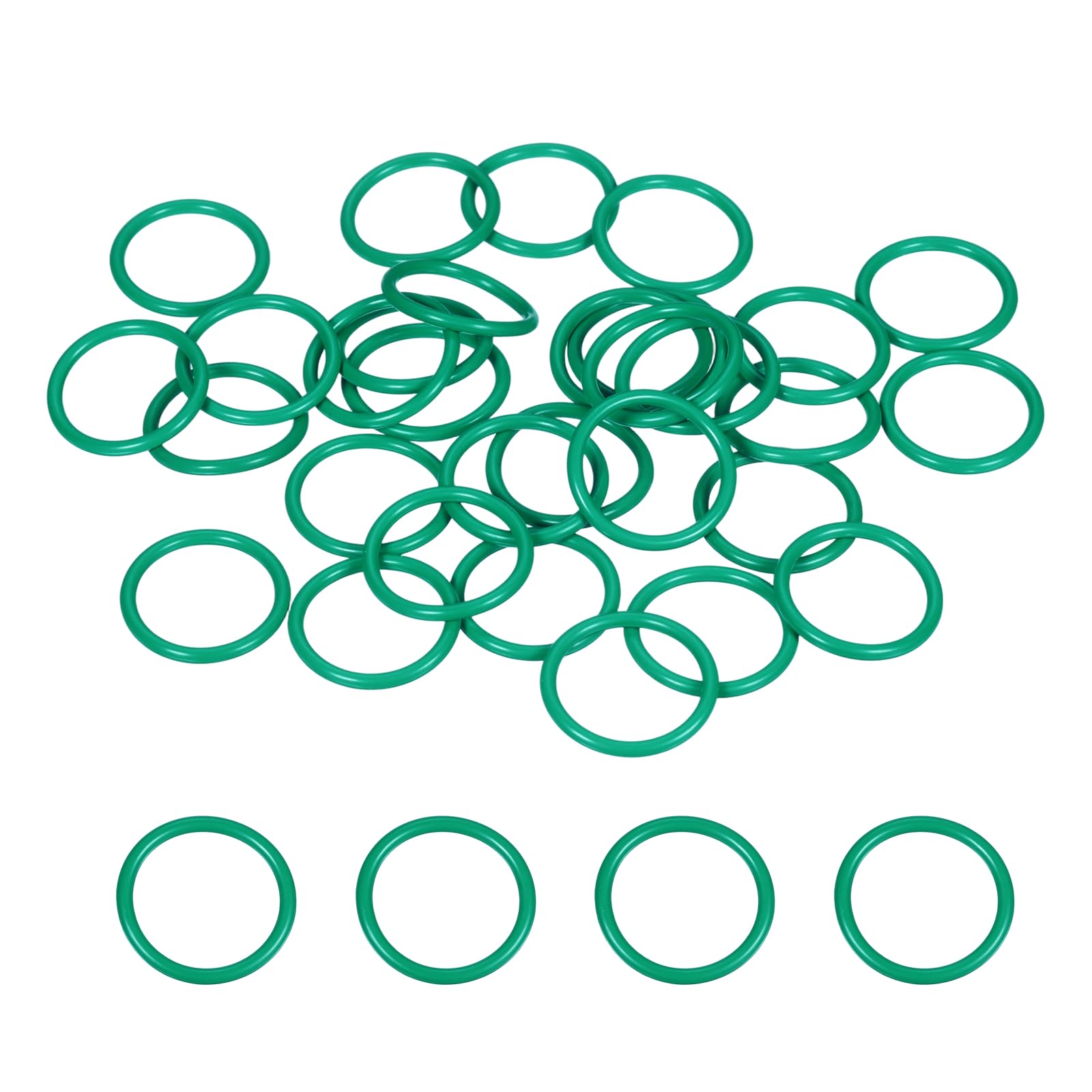 PATIKIL 50 Pcs Fluorine Rubber O-Rings 20mm OD 16mm ID 2mm Width Metric Round Sealing O Ring Seal Gasket for Machinery Industrial Engines Plumbing Faucet Hose Automotive