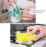 Vista 6 de Esponjas de limpieza de cocina, esponjas de limpieza a granel, esponjas para lavar platos que no rayan, almohadilla para fregar, esponja para platos