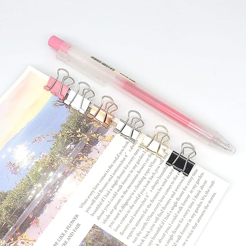 Miniatura 5 de Clips de carpeta blancos, mini clips de papel, abrazaderas de papel pequeñas de 0.591in (58 pulgadas), paquete de 100 clips de oficina de tamaño