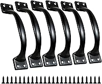 Cixuaiti 6PCS 5.6-Inch Black Stainless Steel Cabinet Pulls & Door Handles - Rust-Proof, Easy Install for Kitchen, Garage, Outdoor Gates