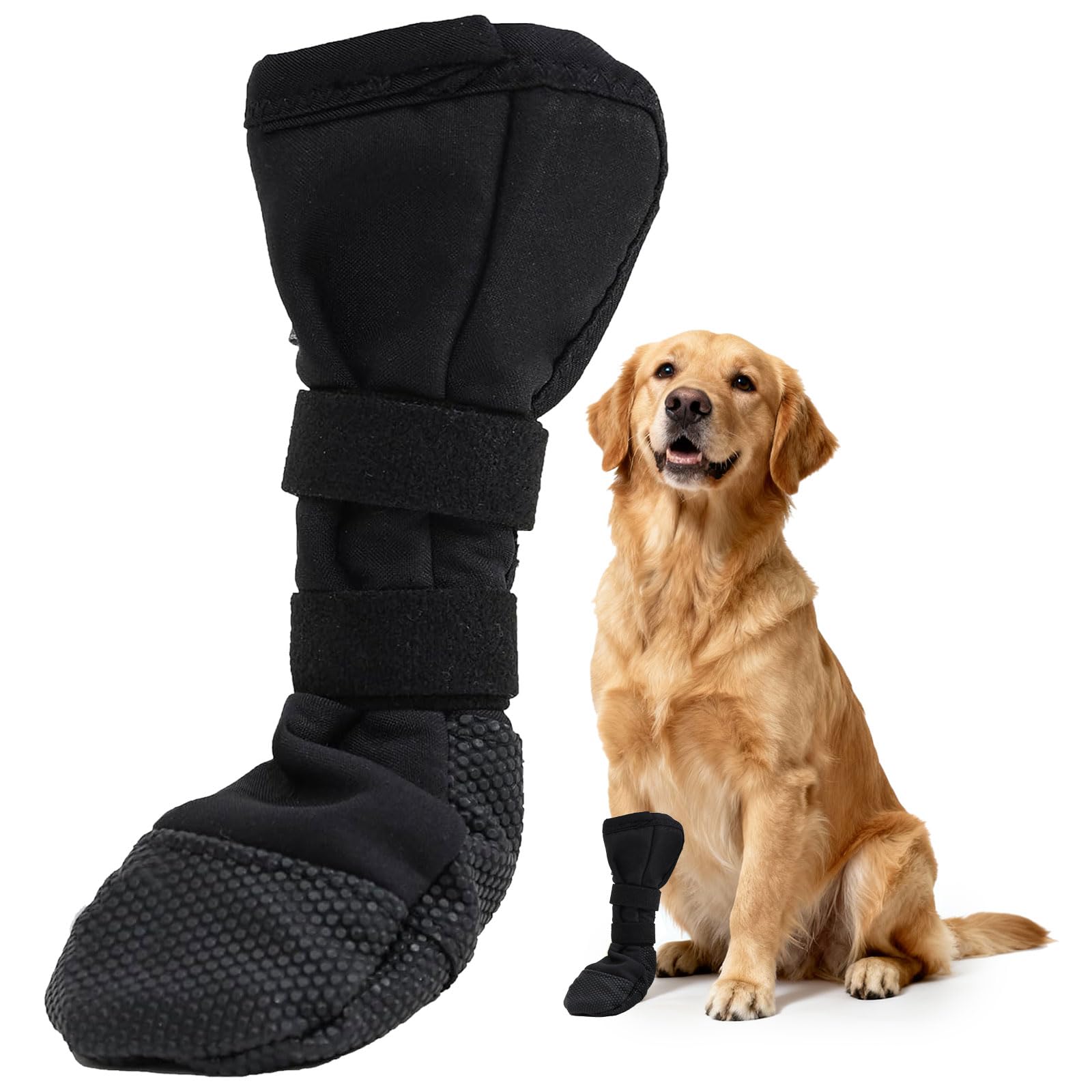 Idepet 4 stuks hondensokken, waterdichte antislip hondensokken voor huisdieren, hond pootbeschermer voor binnen en buiten, voeten hoes voor honden, regen en sneeuwlaarzen, sokken voor kleine