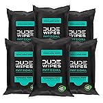 DUDE Wipes - Flushable Wipes Travel Pack - 6 Pack, 108 Count - Mint Chill Extra-Large - Vitamin-E, Aloe Vera, Eucalyptus, and Tea Tree Oils - Septic and Sewer
