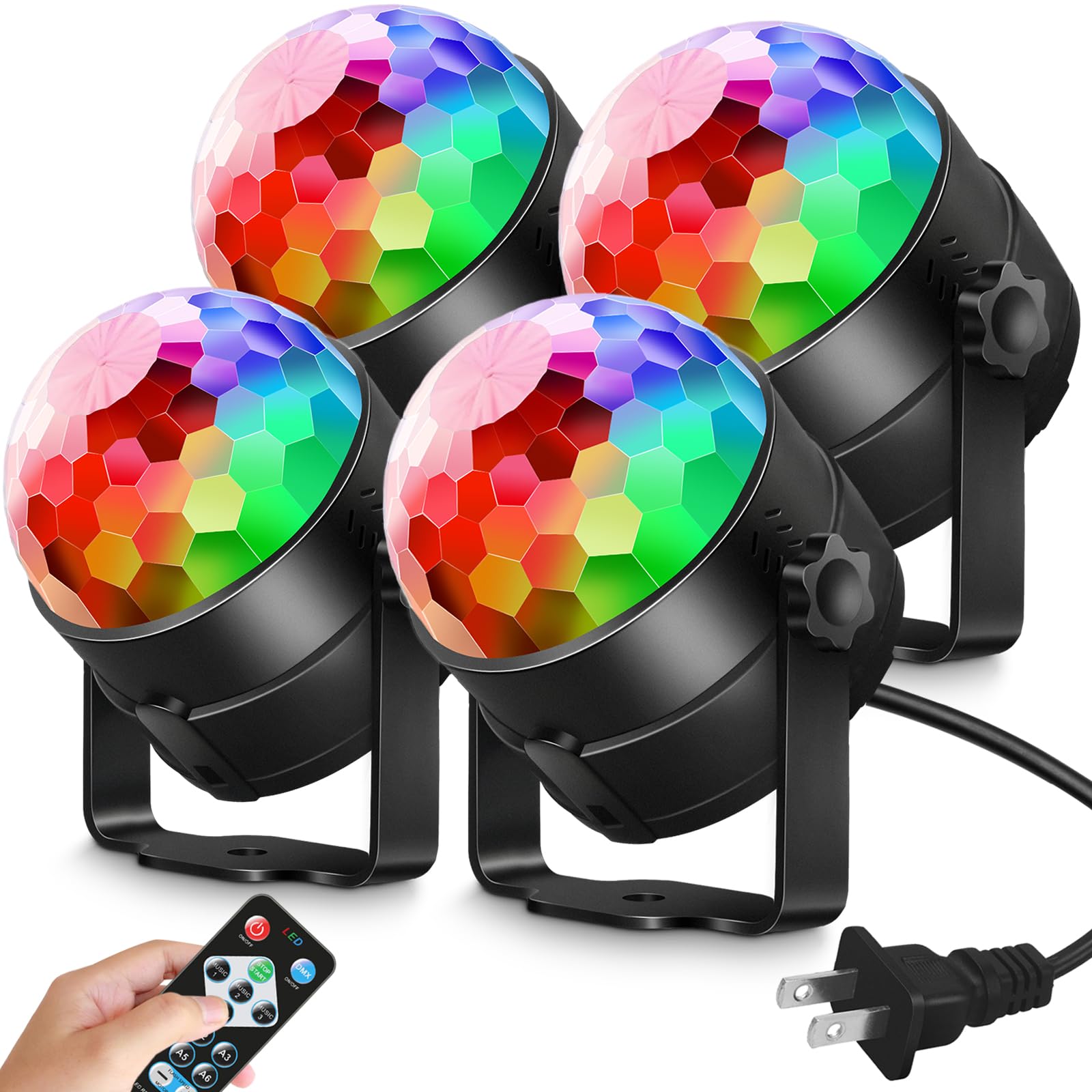 Luditek 4-Pack Sound Activated Party Lights