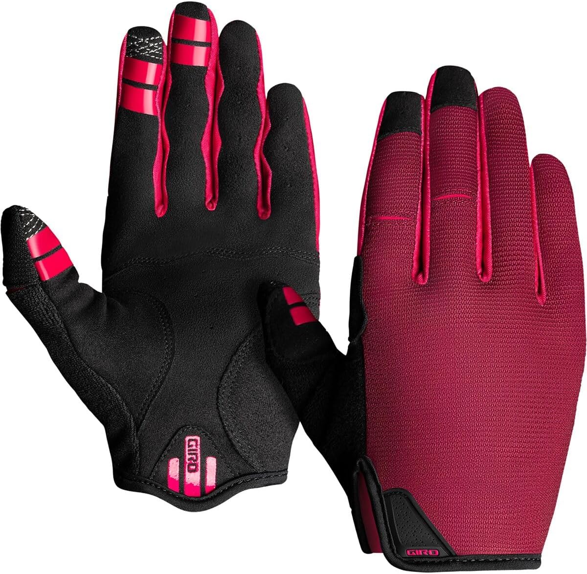 Giro La DND レディース マウンテンサイクリンググローブ - ダークチェリー/ラズベリー、M