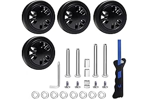 4PC Suitcase Replacement Wheels 2in/50mm X 0.59in/15mm Spinner Wheel Rubber Mute Flexible...