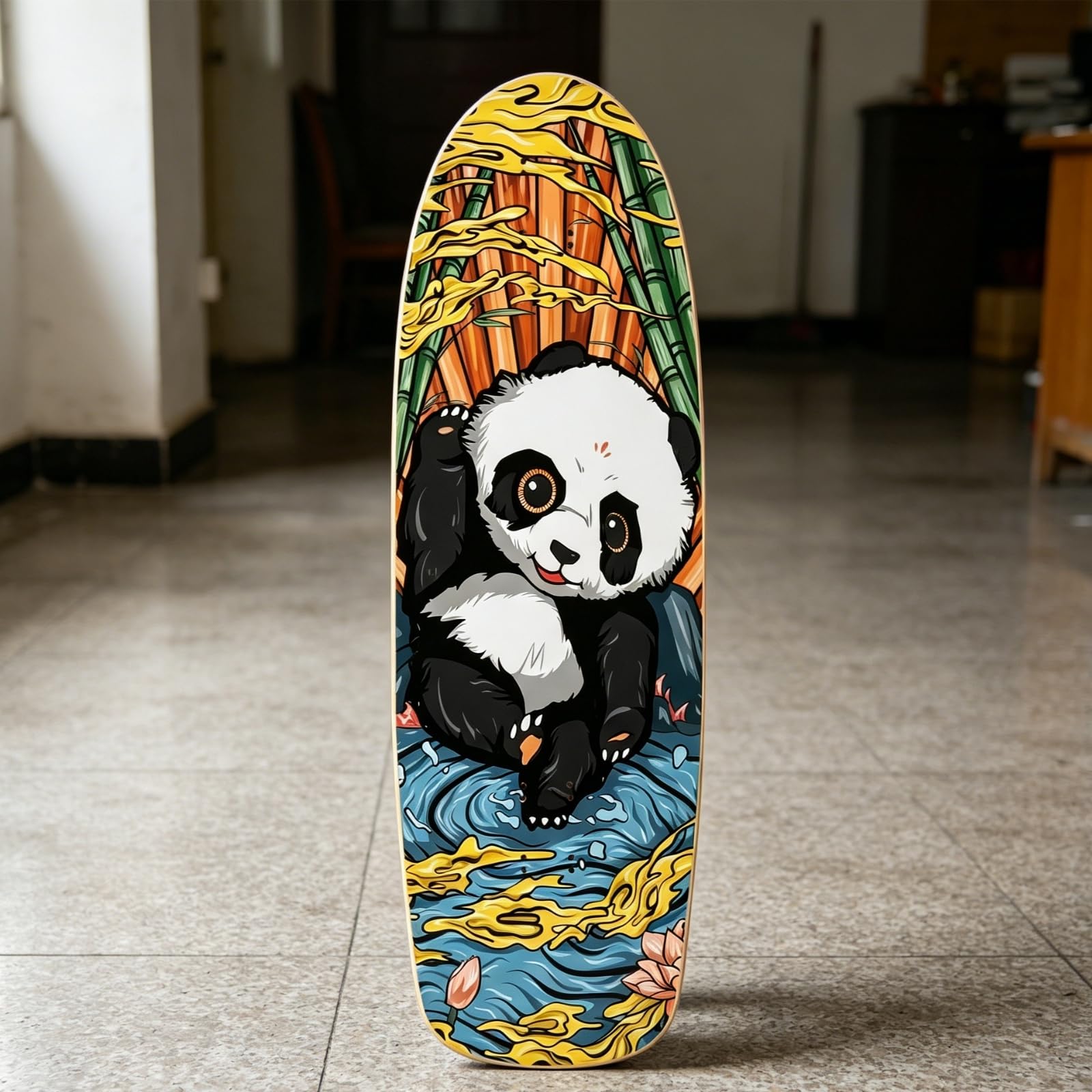 harayaa Plateau de Skateboard en Érable Deck Planche Cruiser Profil Arrondi Équilibré pour Virages Souples Poids Maîtrisé pour Port Facile Trous Avant et, Bois Naturel Érable
