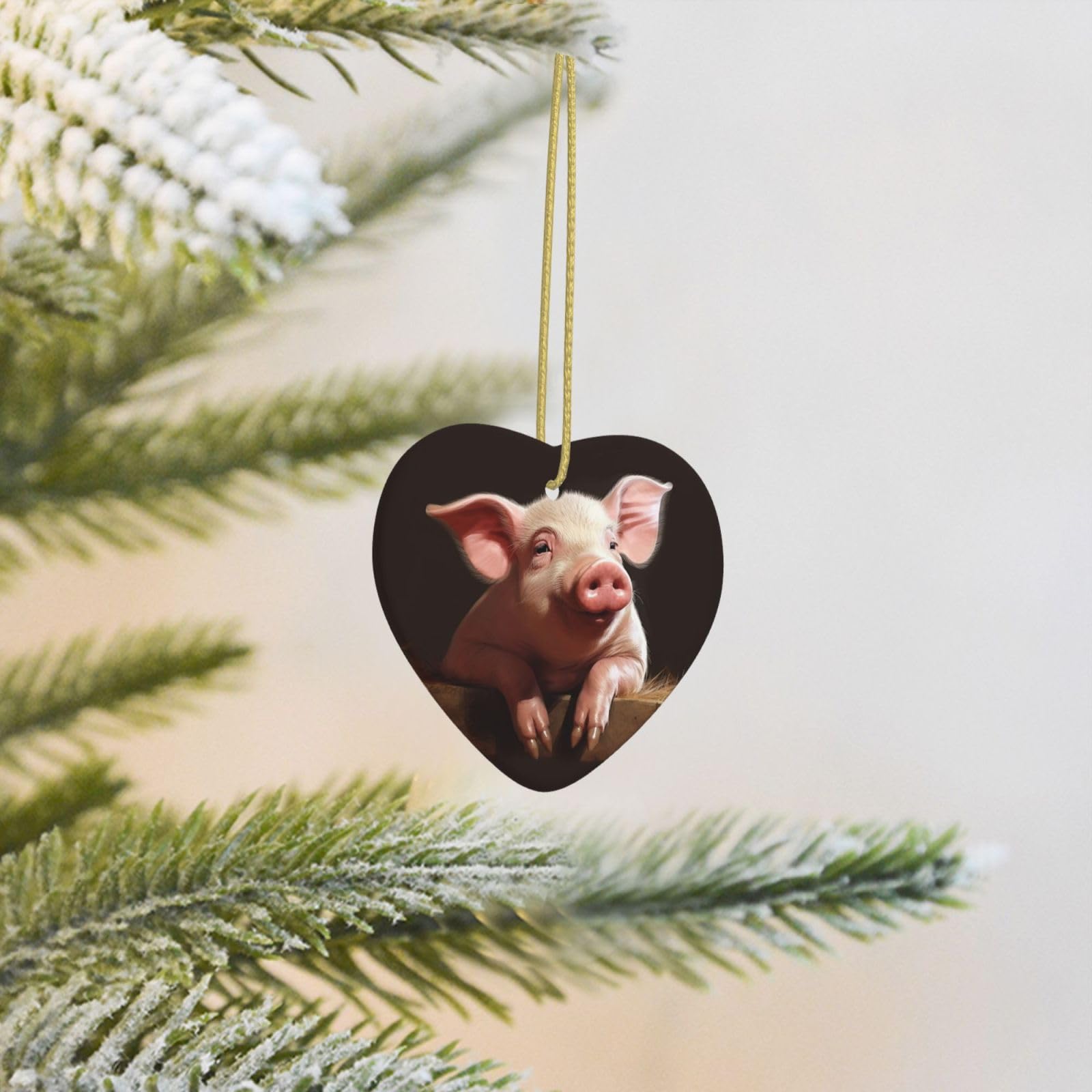 2025 Christmas Tree Decoration Hanging Heart Ornament Smiling Ceramic Ornaments Christmas Tree Decorations Round Pendants for Xmas Tree Winter New Year Party Supplies