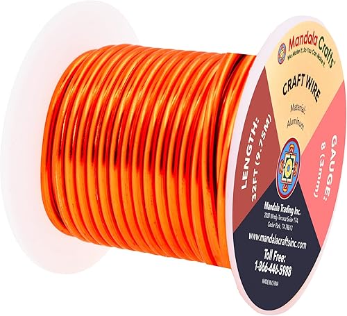 Miniatura 625 de Mandala Crafts - Alambre de aluminio anodizado de calibre 22 para hacer joyas - 137.2 m de alambre flexible surtido y coloreado - Doble para bonsái