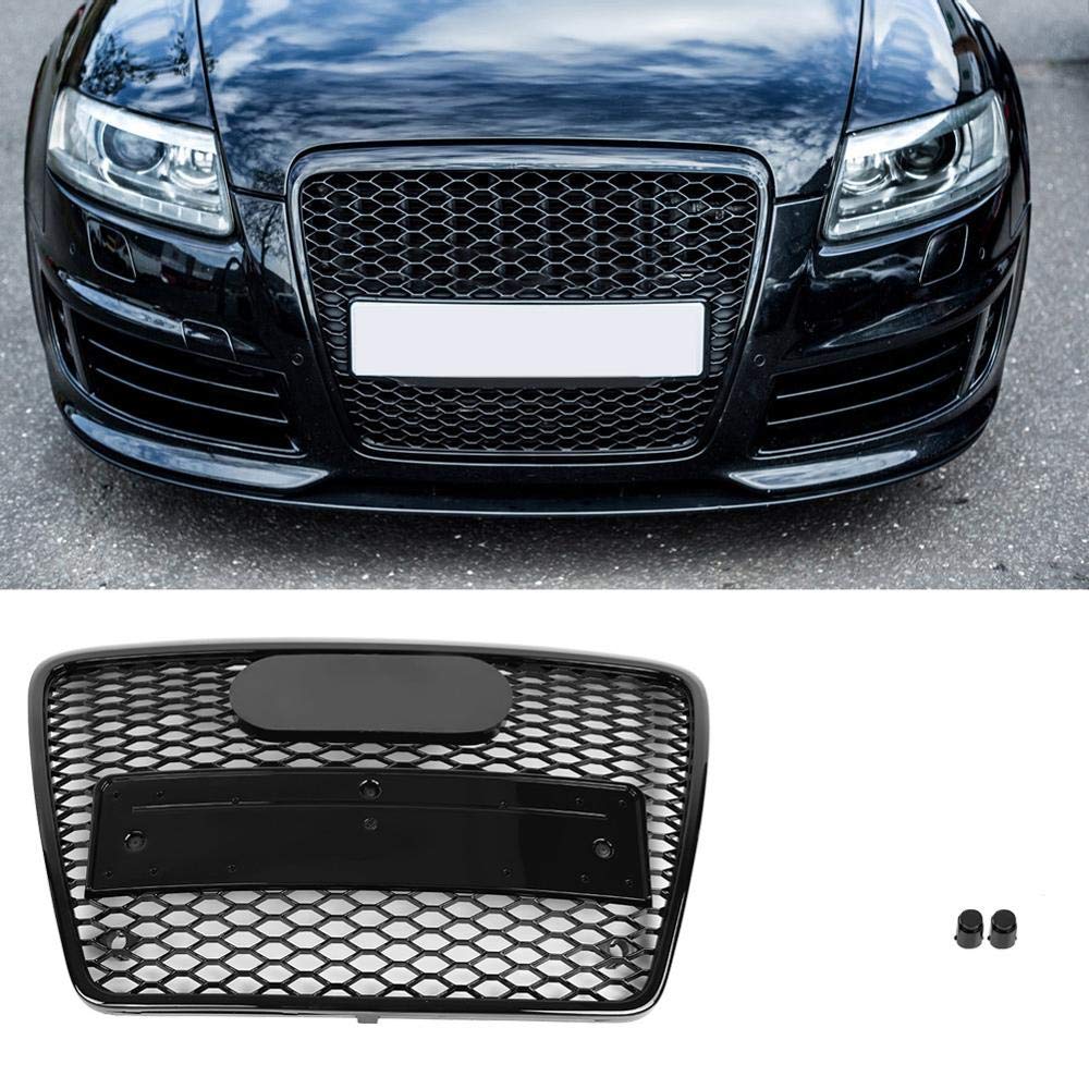 Black Front Honeycomb Bumper Grill Grille Für Audi Produktbild-Vorschau 9