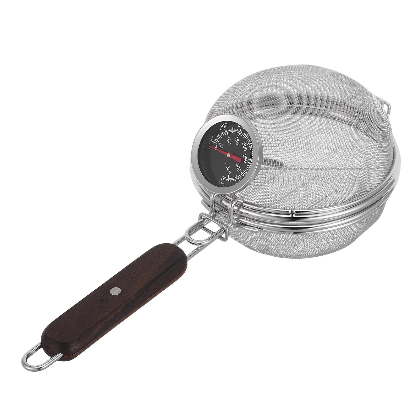 POPETPOP Tostatrice per Chicchi di Caffè in Acciaio Inossidabile con Termometro Integrato, Portatile, Capacità 120g, per Uso Professionale e All'aperto