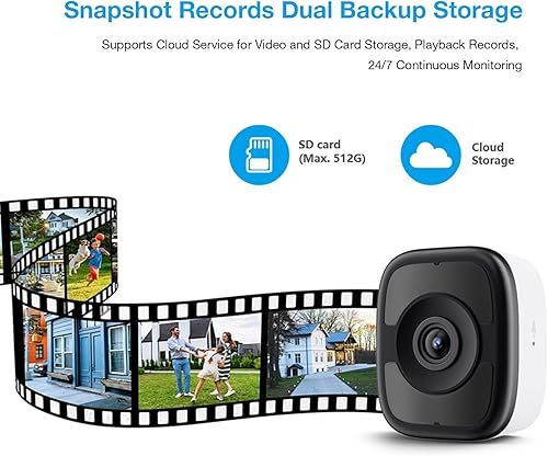 Miniatura 6 de Cámara de ventana 3K de 5 MP, cámaras de interior WiFi 2.4G y 5G para seguridad en el hogar con visión nocturna a color, cámara de seguridad para