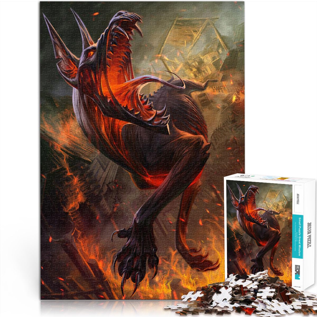 1000 Piece teenager Puzzles Hellhound Brain Teaser 50x75cm Wall Decoration Unique Birthday and Xmas Gifts Suitable for and 14
