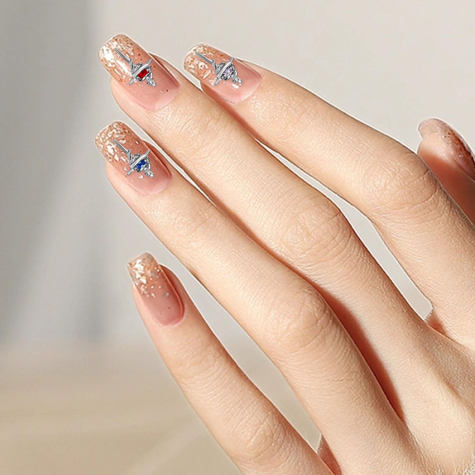 ネイル　パーツ　14ケース Amazon.co.jp: ネイルパーツ 十字架 25個セット ステッキ 杖 3D 立体