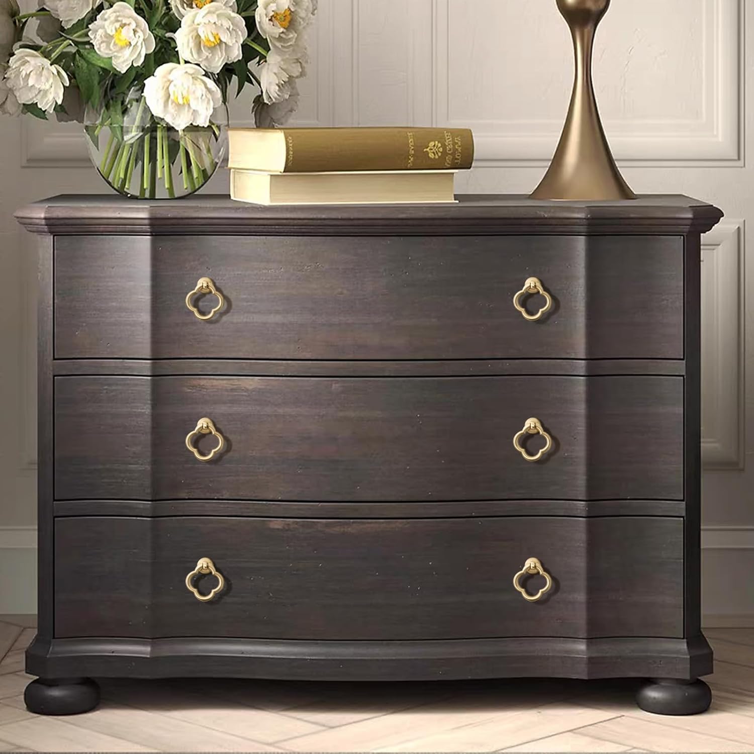 Cupboard Knobs Cabinet Knobs Drawer knobs, Zinc Alloy Gold Knobs for Dresser, Cupboard Knobs for Kitchen, Bathroom (Style C-16)